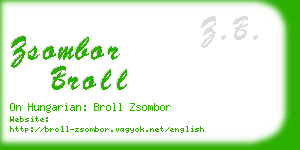 zsombor broll business card